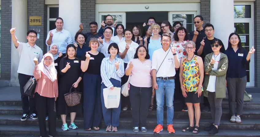 Group of researchers from many different countries. 