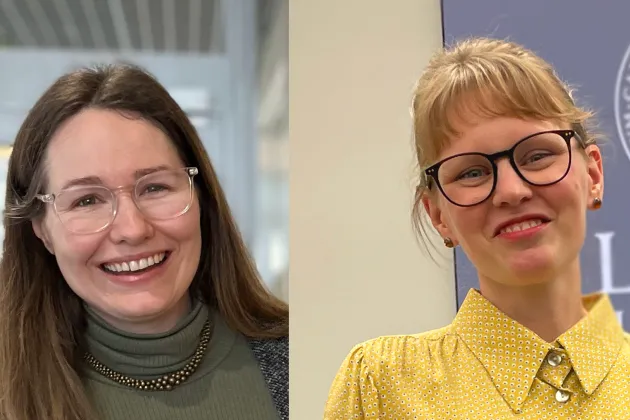 Två porträtt på två unga kvinnor