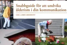 Broschyromslag med äldre kvinna i olika vardagsbilder