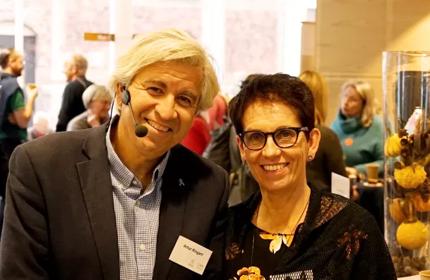 CASE-dagen 2019. Moderator Artur Ringart och Professor Susanne Iwarsson.